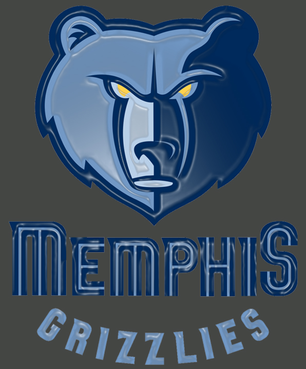 Memphis Grizzlies Plastic Effect Logo iron on paper